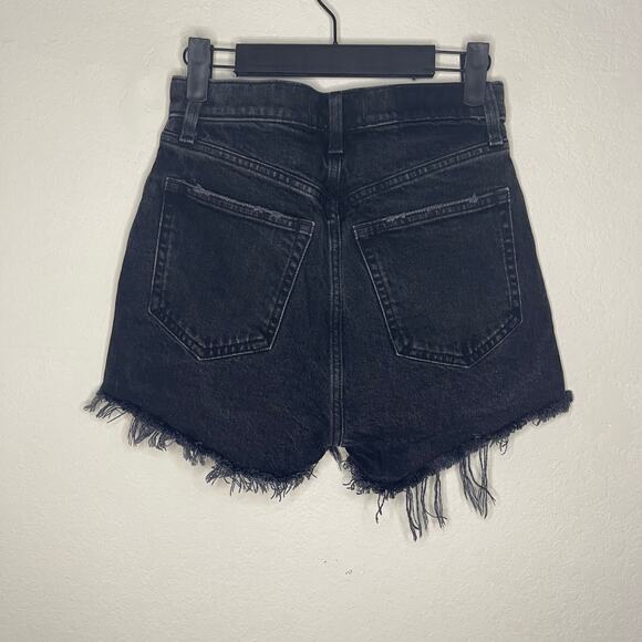Abercrombie & Fitch Curve Love The Mom Short High Rise Black Denim - Size 24/00 - Picture 4 of 6